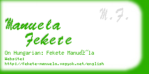 manuela fekete business card